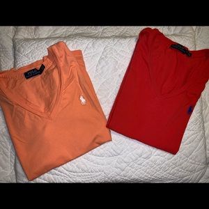 Vneck polo shirts